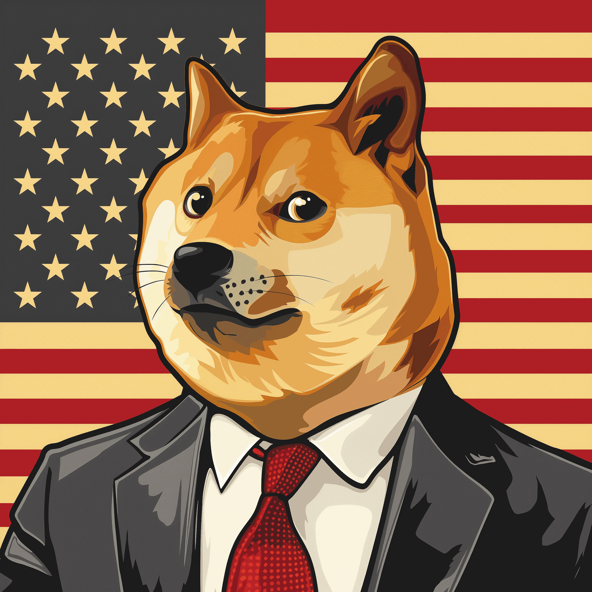 DOGETRUMP Logo - Presidential Doge